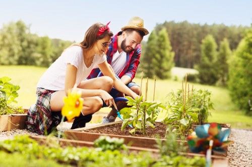 Low-maintenance garden planting and turfing in Grahame Park
