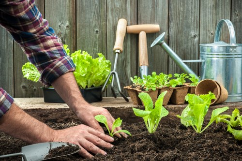 Risk-aware landscaping work with protective equipment
