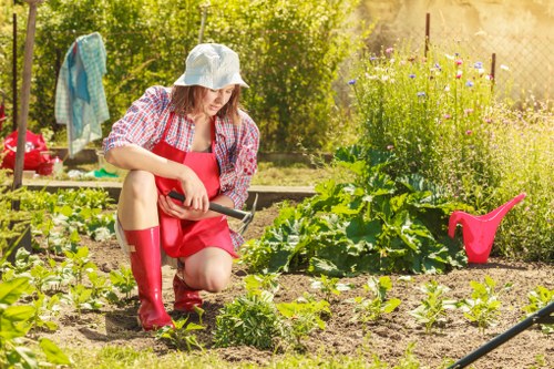 Low-carbon van used for sustainable local gardening transport